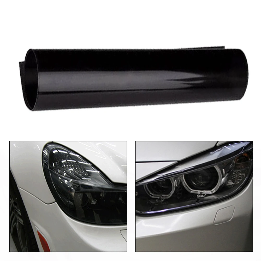 

Gloss Light Black Smoke Car Light Stickers Car Light Headlight Taillight Tint Vinyl Film Sticker Fog Lamp Covering Flm 12"x24"