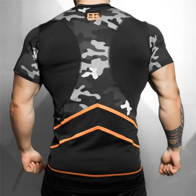 

2021 New Mens fashion t shirt summer new sport shirts Fitness Bodybuilding Long sleeve male Gym Running Slim tee Tops clothing