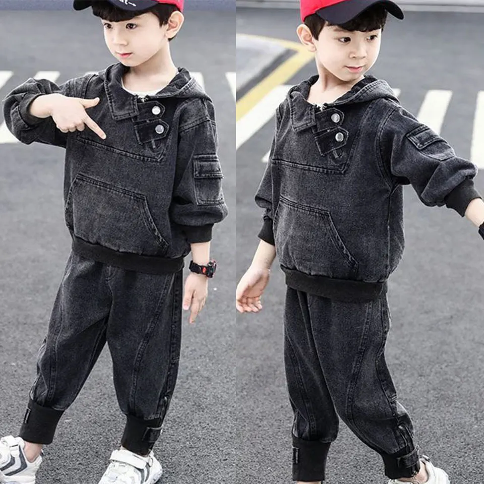 

Сезон весна; Новинка; С длинным рукавом; Верхняя одежда с капюшоном + штаны, комплект из 2 предметов, детская одежда, одежда для мальчиков размер на 3T-12 лет красивая детская эксклюзивная одежда