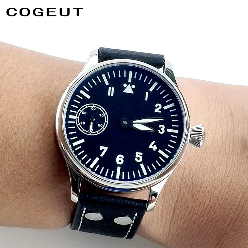 Мужские механические часы pilot Seagull st3600 6497 сапфировые Corgeut винтажные военные наручные часы 17 драгоценностей ручной работы 44 мм