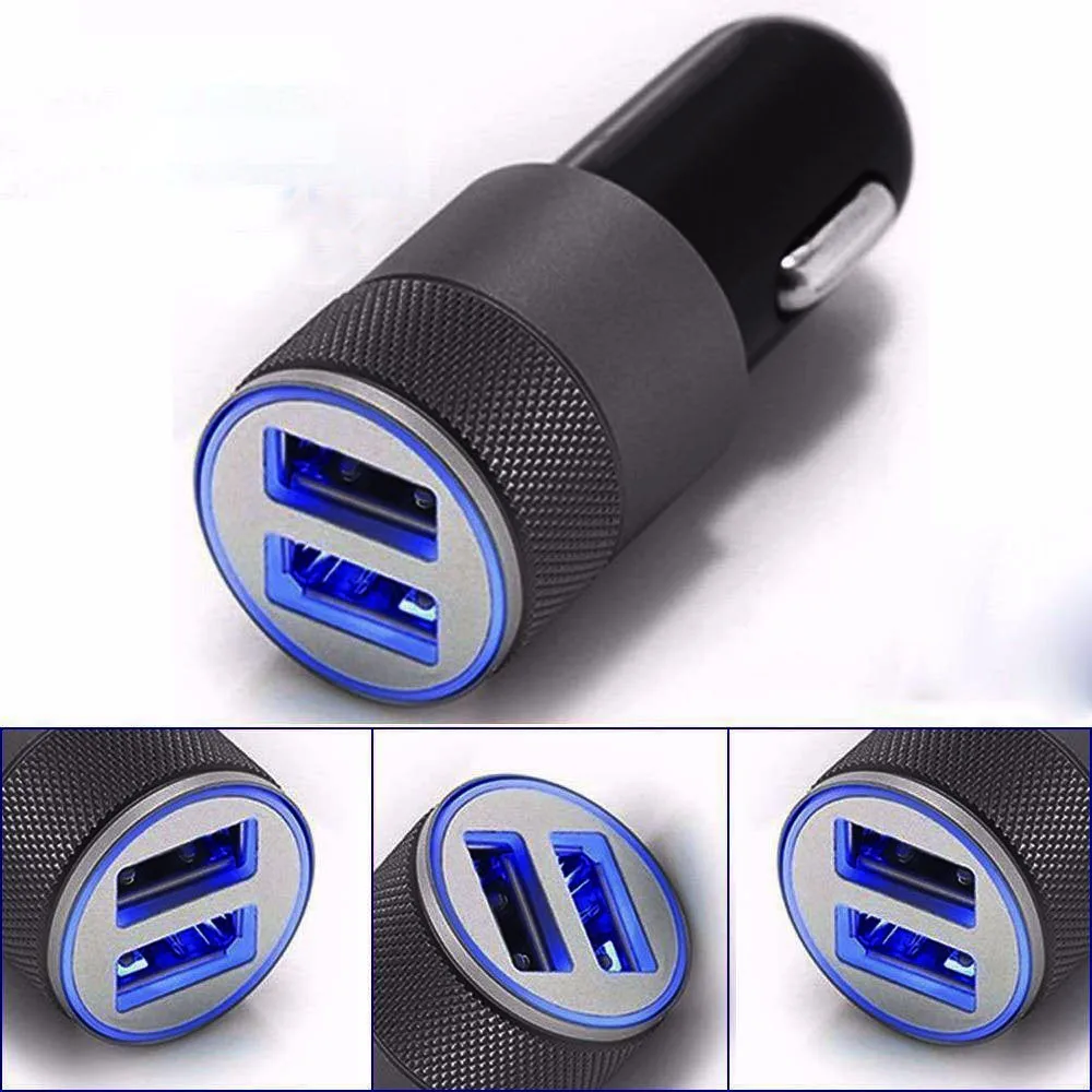 Быстрое Автомобильное зарядное устройство с двумя Usb-портами автомобильный