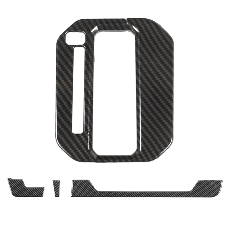 

2 Set Car Accessories: 1 Set Center Console Decoration Cover Trim & 1 Pcs Gear Shift Panel Cover Trim Sticker