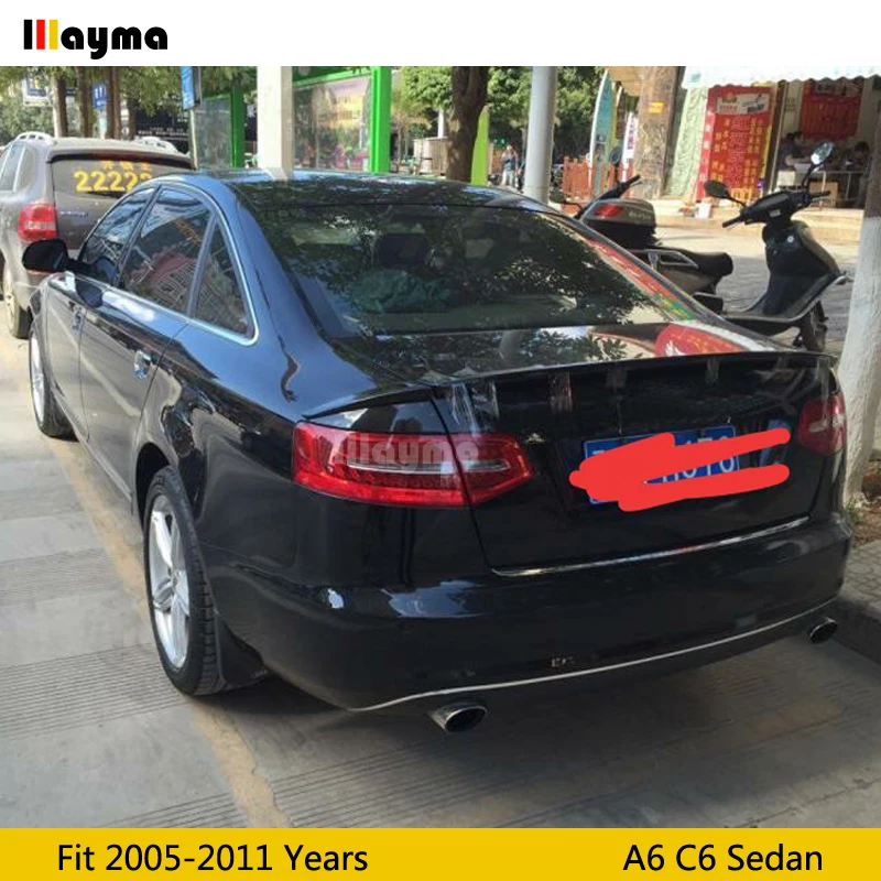 ABT Стиль полиуретановый задний спойлер для багажника Audi A6 C6 Седан 2005 2011 года