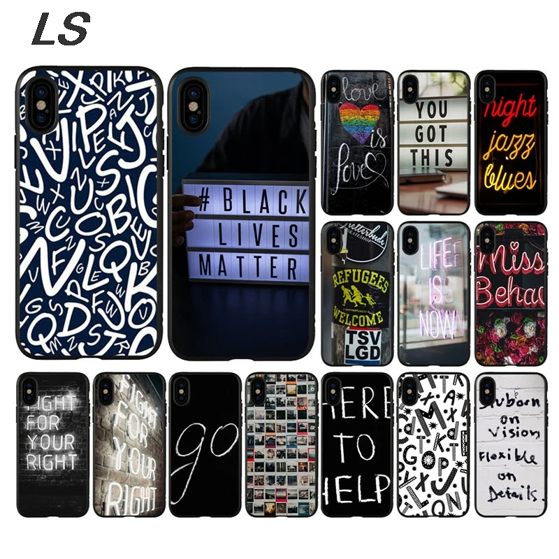 Чехол для телефона с цветным текстом на заднем фоне iphone 11Pro 5s 6s 7 8plus x xs xr xsmax Hunter X