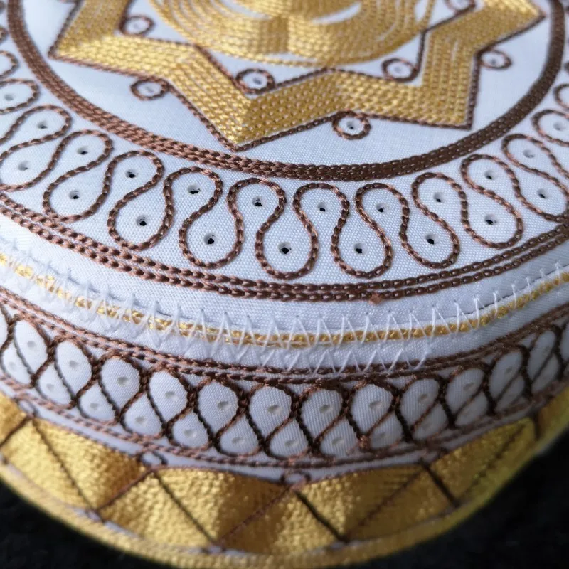 Шляпа для молитвы в индийском арабском стиле желтая мусульманская Кепка Мужская