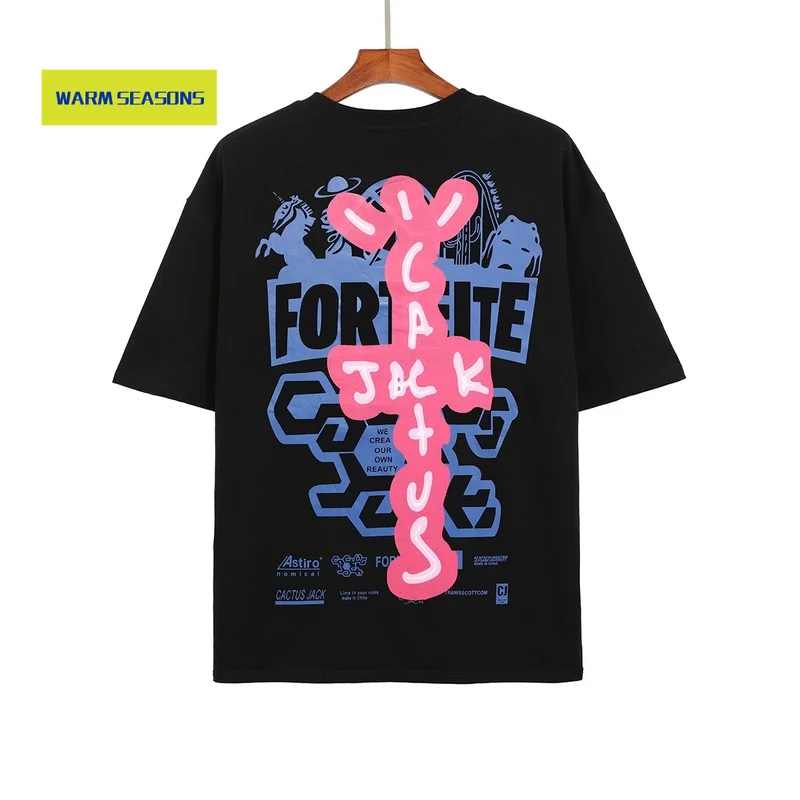 

New European and American Fashion Brand Short-Sleeved Shirt High Quality Trendy Casual Loose round Neck Bottoming Shirt Trendy