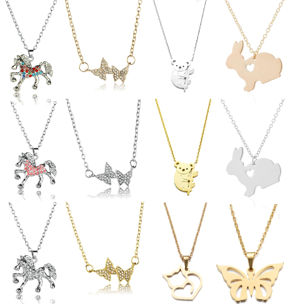 Ожерелье с кулоном в виде животных золотого/серебряного цвета маленькая ленивая