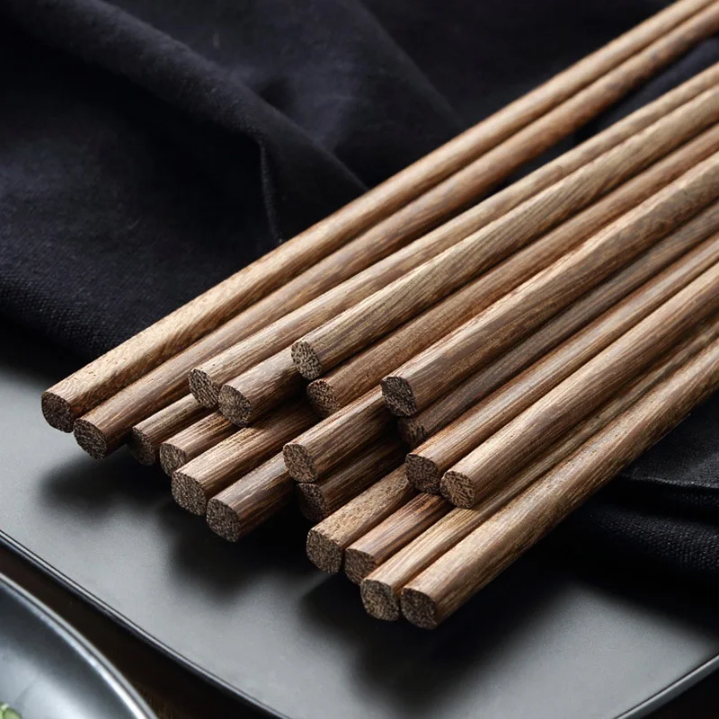 

10 Pairs Nature Wood Chinese Style Chopsticks Without Lacquer Health Tableware Chopstick