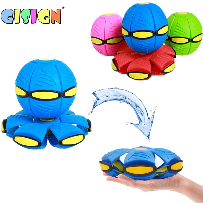 Летающий мяч НЛО плоский бросать диск светильник кой мяч-антистресс Футбольная