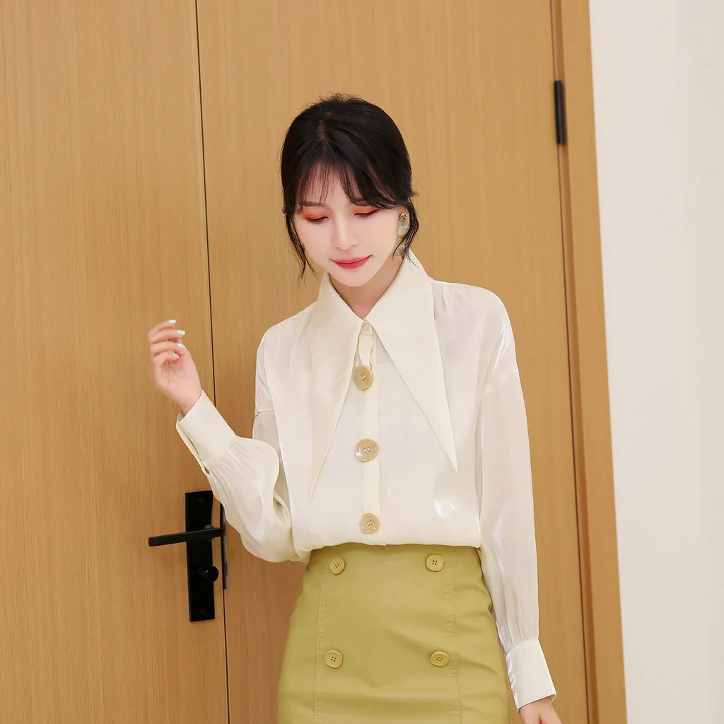 Женские шифоновые блузки с рюшами и кружевным матросским воротником винтажный