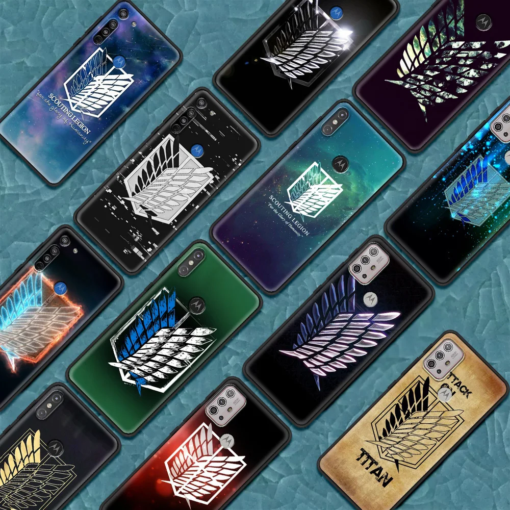 Силиконовый чехол с логотипом атака на Титанов для Motorola G8 Power G9 Plus Play One Fusion Edge E6S