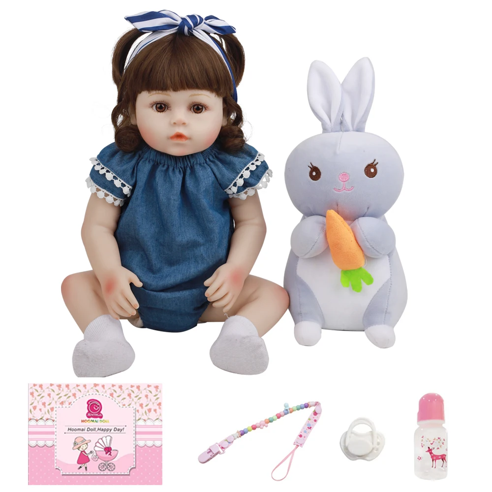 

Lifelike Bebe Reborn Doll 19" 48CM Full Silicone Vinyl Body Cute Realistic Newborn Design Baby For Children's Day Gifts Present