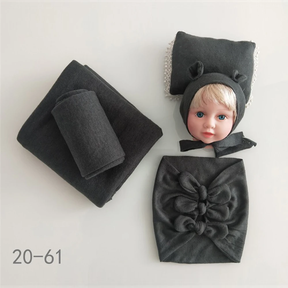 5pcs Sets 20-61 D& J 4 шт./5 шт. комплекты для новорожденных реквизит для фотосъемки ребенок позирует подушку шляпа капот обертывания фоновое одеяло Fotografia студия реквизит - Цвет: 5pcs Sets 20-61