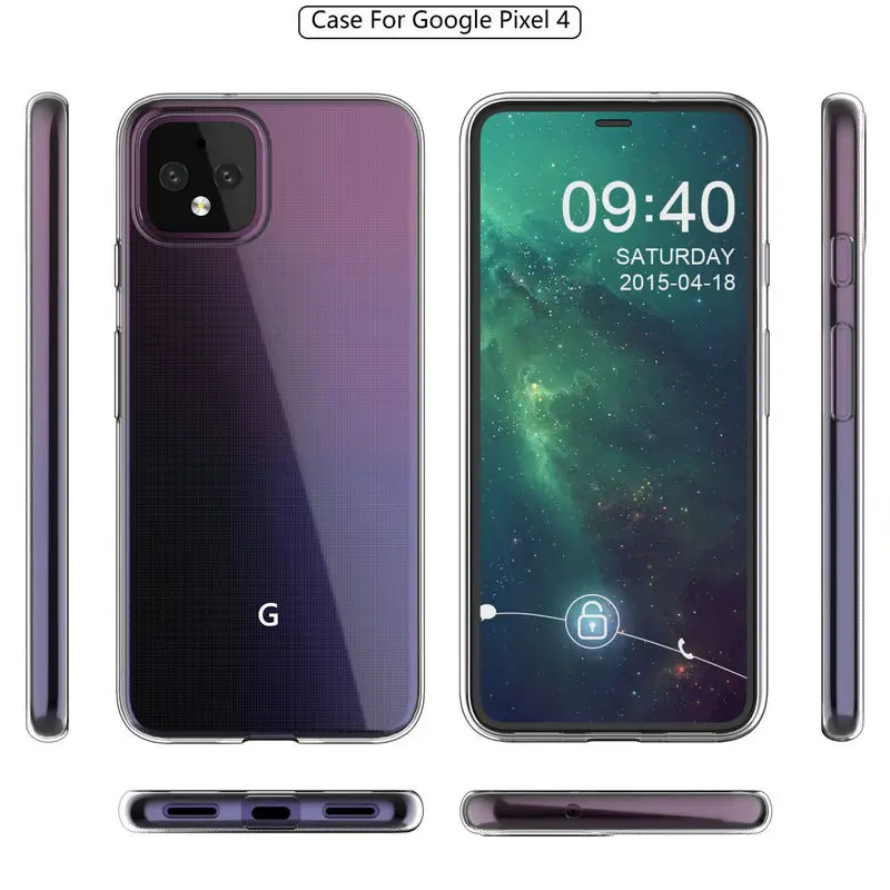 200 шт/партия для Google Pixel 4 Ультратонкий Мягкий полный прозрачный ТПУ чехол