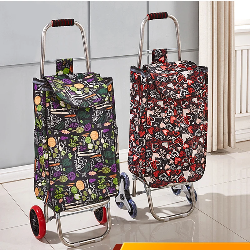 Тележка для пожилых женщин тележка покупок 6 колес корзина лестница трейлер