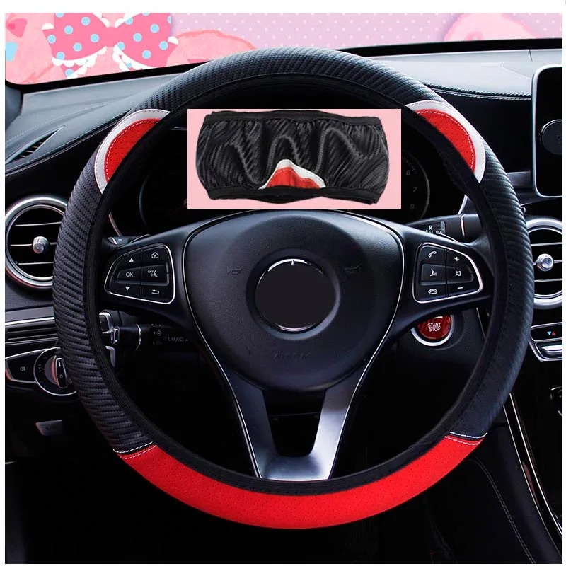 Кошачий карбоновый чехол рулевого колеса автомобиля Противоскользящий для Toyota Corolla Avensis RAV4 Yaris Auris Hilux Prius verso MG 3 ZR Buick
