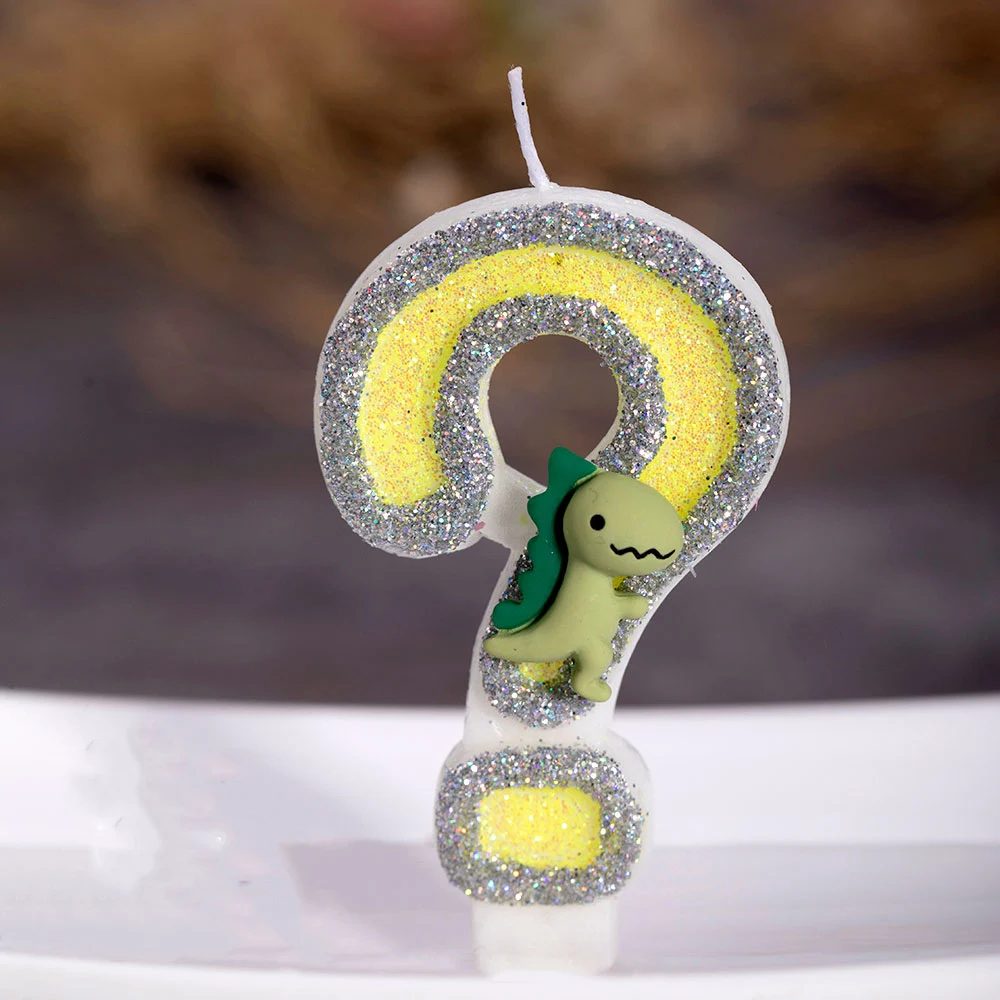 Украшения для динозавров зеленый желтый динозавр детские свечи торта на день