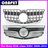 auto car for mercedes benz glk x204 diamond gt plastic front bumper grill mesh racing middle grill center vertical bar 2008 2015