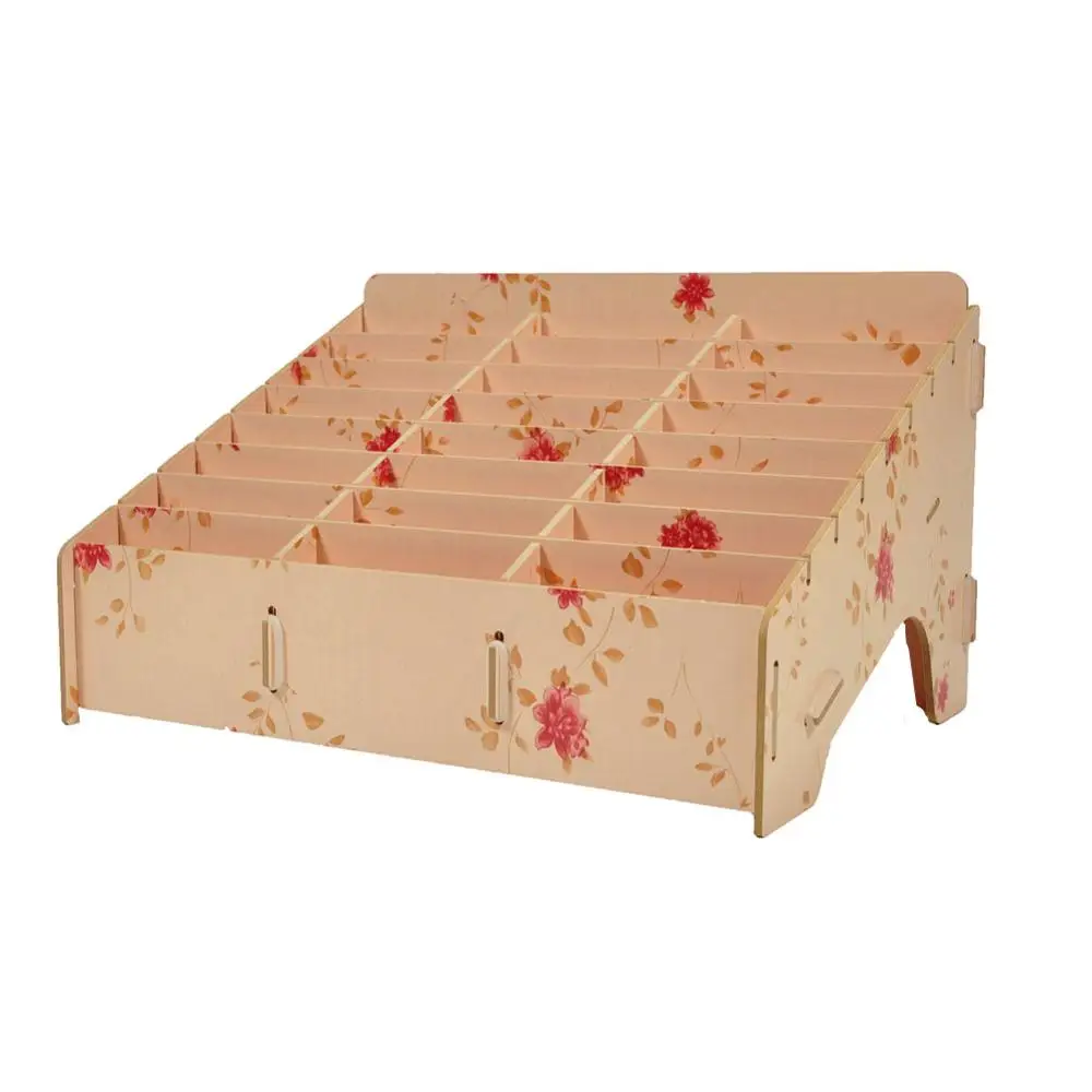 Мобильный телефон организатор 24 сетки DIY деревянный мобильный ящик для хранения