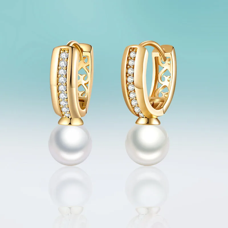 Женские серьги-гвоздики с микро инкрустацией большие висячие серьги