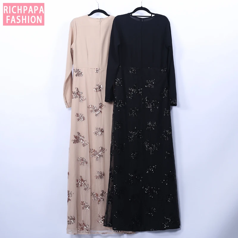 Мусульманское хиджаб с блестками и кисточками абайя Дубай женские кафтан