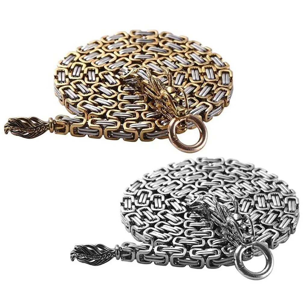 

Titanium Steel And Copper Keel Bracelet Necklace Multi Purpose Decoration Outdoor Self Defense Chain Whip Waist Chain Pendant