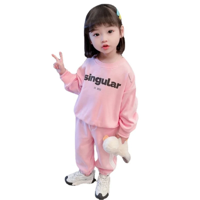 

Sweet Spring Summer Children's Clothes Set Baby Girls Sweatshirts + Pants 2pcs/Set Kids School Beach Outdoor Teenage Girl Clothi