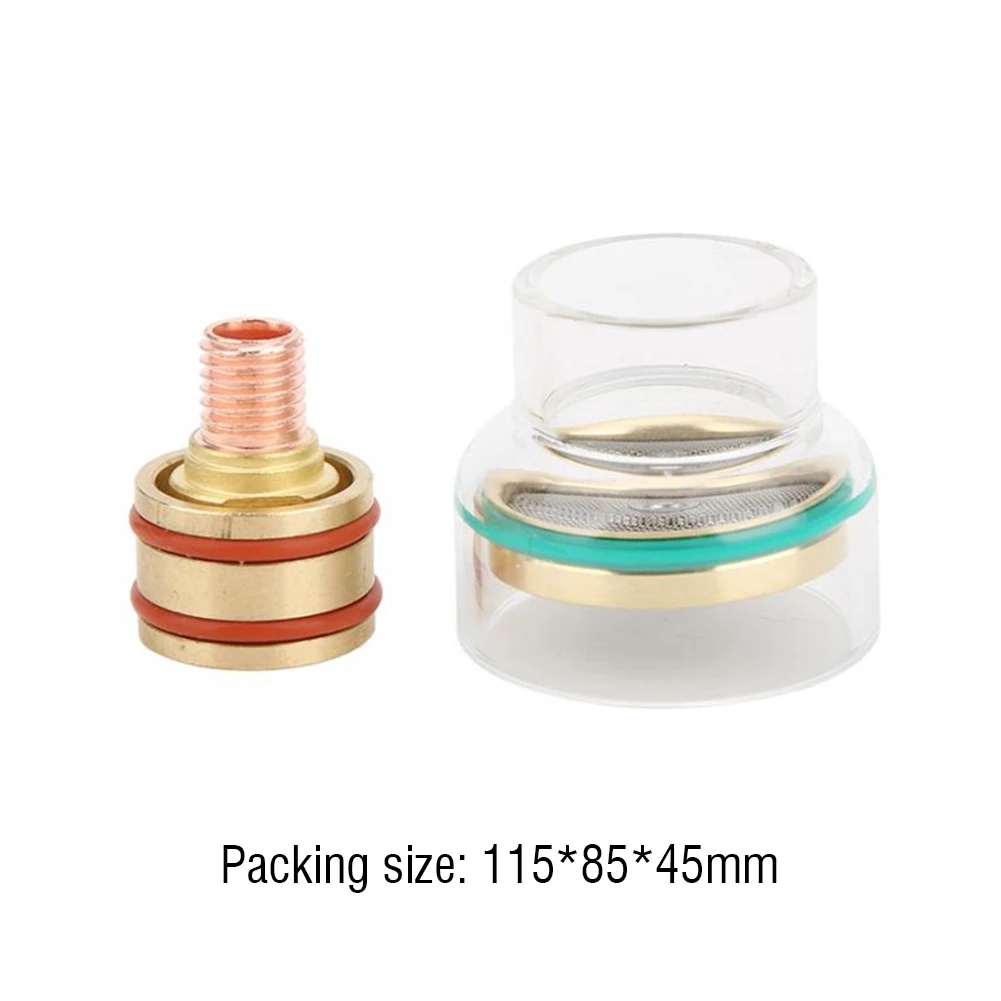 

1.6mm/2.4mm TIG Welding Torch Kits Glass Collet Gas Lens Nozzles TFM53NCN Argon Arc Torch with Transparent Protective Cup