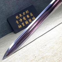 High Quality Chinese Sword straight Saber temper 608 vein steel blade ebony sheath jian