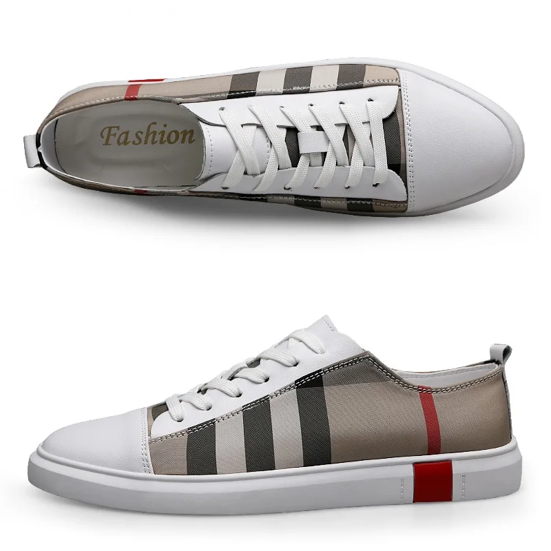 

Men Sneakers Fashion Mens Breathable Skateboard Shoes High Quality Trainers Shoes Casual Genuine Leather Shoes