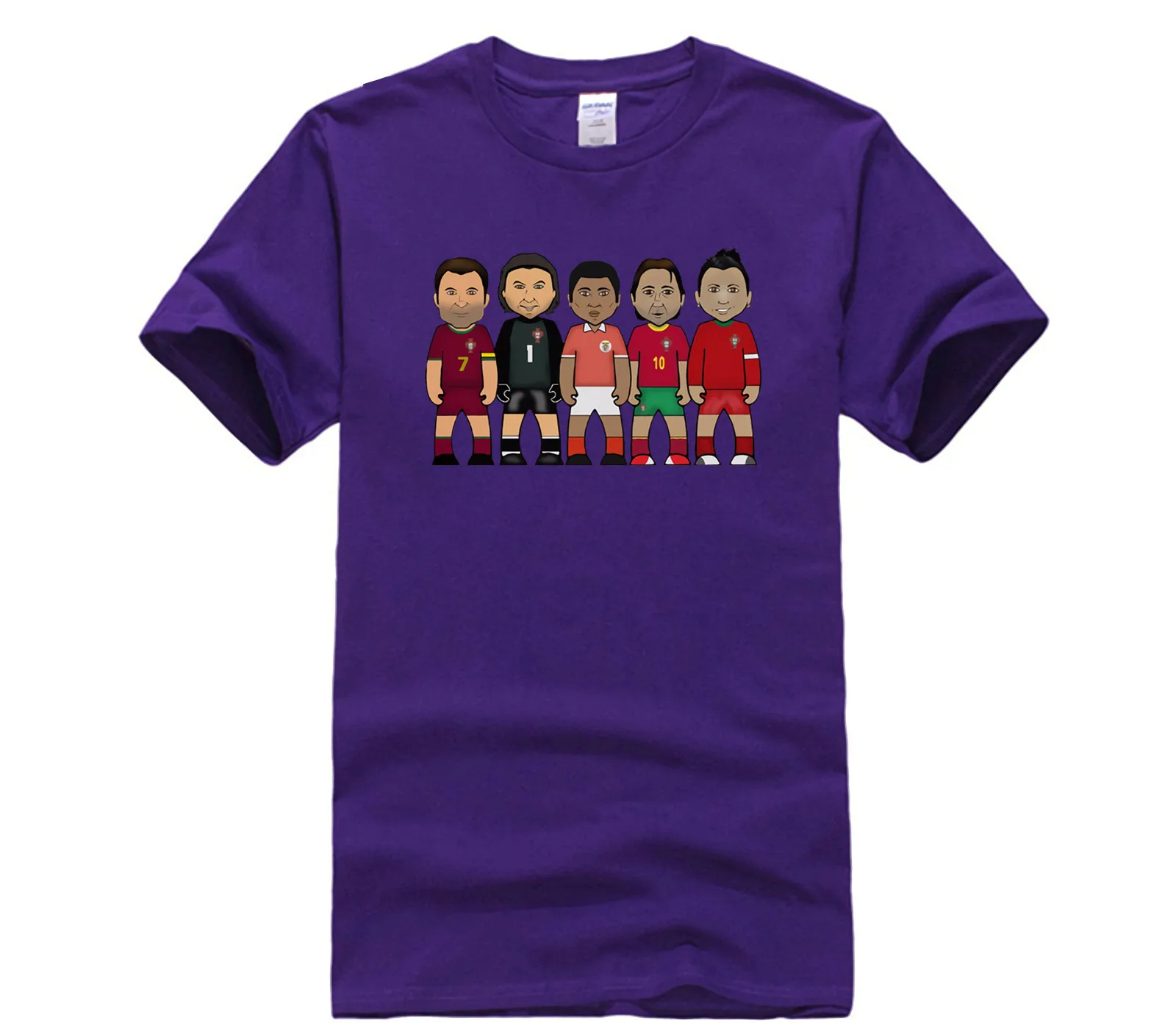 

Fashion Short Sleeve Cotton funny O Neck Tops Free Shipping Portugal Footballer Legends Cool Printed T Shirts For Men