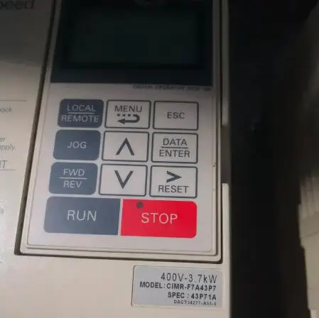 

CIMR-F7A43P7 3.7KW INVERTER ; used one, 85 % appearance new ; 3 months warranty , freely shipping