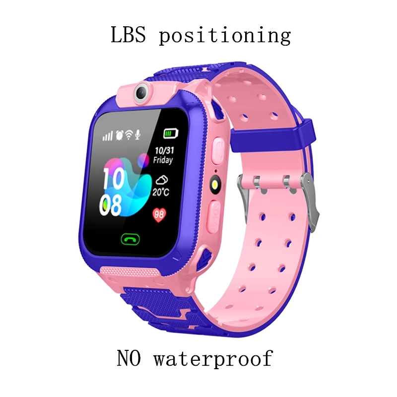 pink no waterproof Детские часы-трекер, умные часы LBS, Многофункциональные цифровые наручные часы с камерой, водонепроницаемые, IOS, Android, детский подарок, Q12, TD27 - Цвет: pink no waterproof