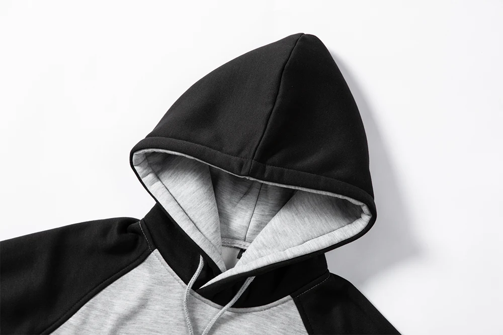 

Men's Hooded Sweatshirts Fleece Warm Hoodies Men Autumn Winter High Street Hip Striped Hoodie Tops 2021 Streetwear Pullovers