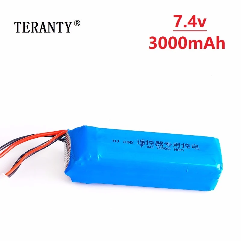 Обновление 3000 мА/ч 7 4 V Перезаряжаемые Lipo Батарея для Frsky Taranis X9D плюс передатчик 2S