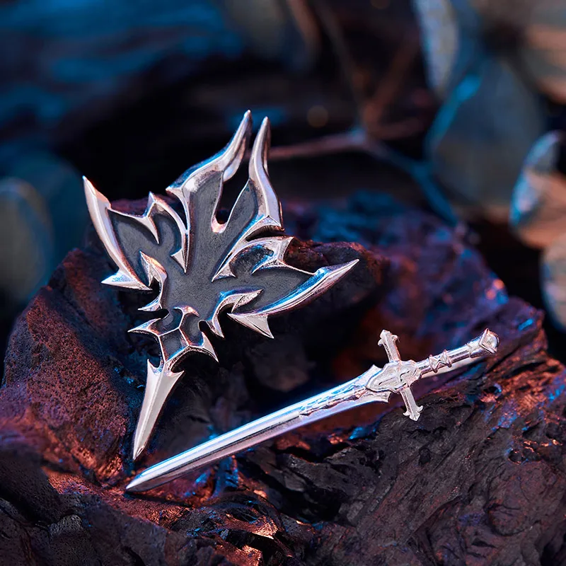 Фото [Fate Apocrypha] Подвеска FGO, серебро 925 пробы, ювелирное ожерелье с крестом, Sabre Siegfried Dargon Slayer Balmung Fate Grand Order №3