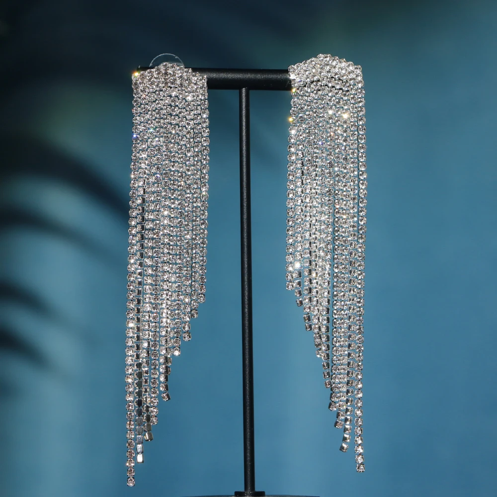 

Long Tassel Earring Bride Dangle Long Large Hanging Earings Accessories For Women Earrings Korean Fashion 2021 Trends
