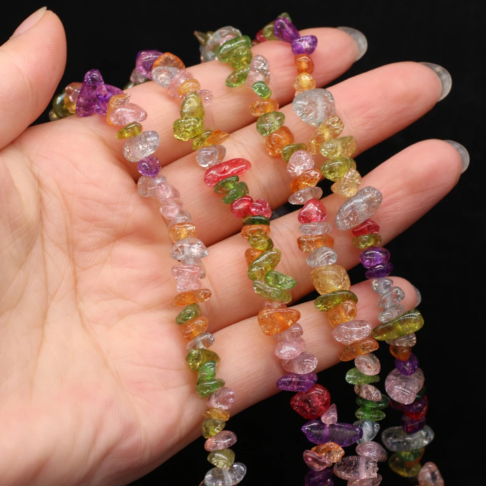 

2021 Natural Semi-precious Stones Mixed Color Crystal Stone Beads Size 5-8mm Length 40 Cm Making DIY Exquisite Handicraft Gifts