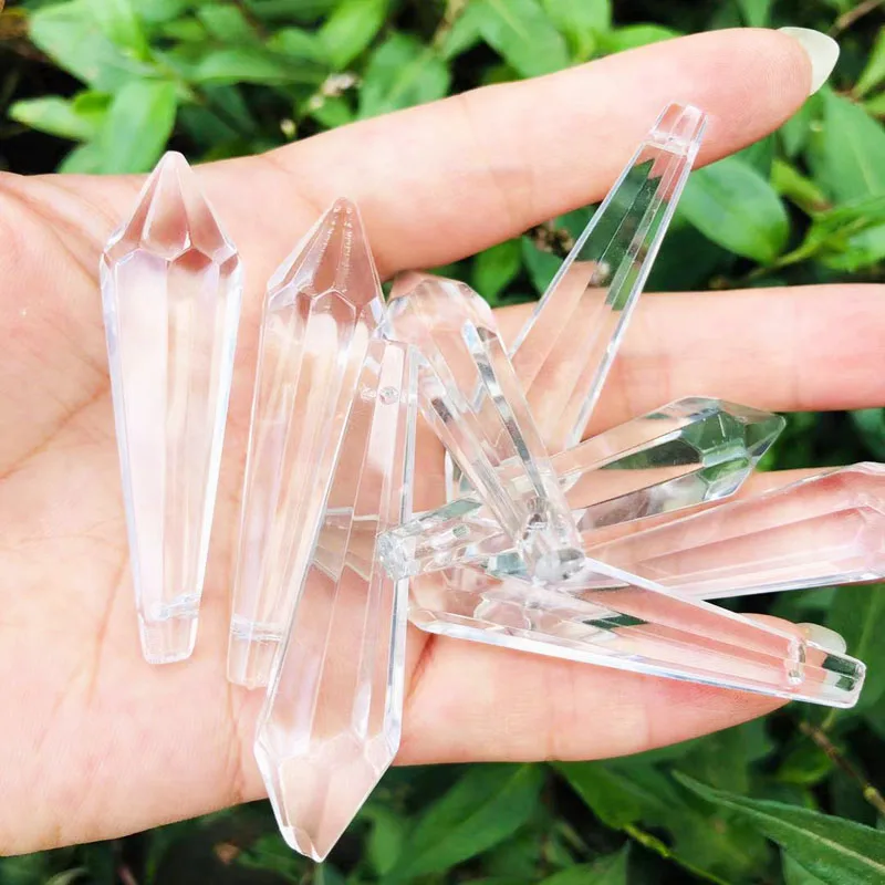 Прозрачные подвески для люстры в виде сосулек 60 мм 8 шт. | Лампы и освещение