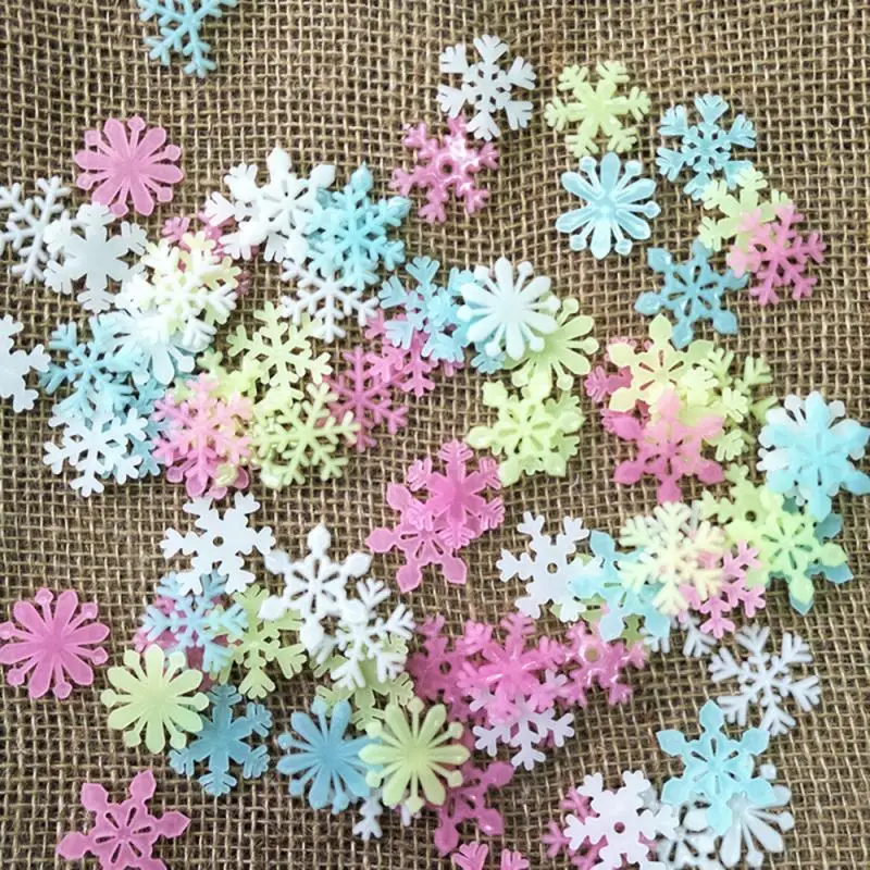 Новые 50 шт в наборе светящиеся наклейки на стену 3D защищают от снега для