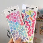 Kawaii блеск канцелярские корейские стикеры наклейки эстетическое декоративная коллаж этикетки для скрапбукинга 