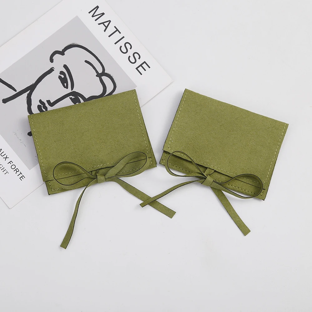 

Складная бархатная сумка из микрофибры, зеленые мешочки для ювелирных изделий, сережек, ожерелий, рождественских подарков, сумки для бижуте...