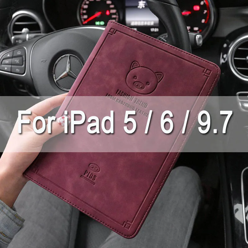 For iPad 5 6 9.7 Магнитная откидная крышка для iPad Air Air2 Mini 1 2 3 4 чехол для планшета для нового iPad 9,7 a1893 Ретро чехол для iPad 2/3/4 - Цвет: For iPad 5 6 9.7