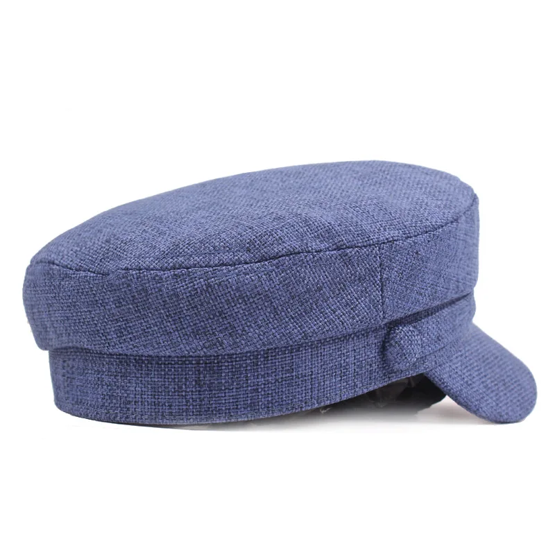 Snapback Кепка SILOQIN мужская плоская кепка s Простые Модные женские армейские военные шапки Новая Винтажная трендовая хлопковая льняная Кепка темно-синяя шляпа