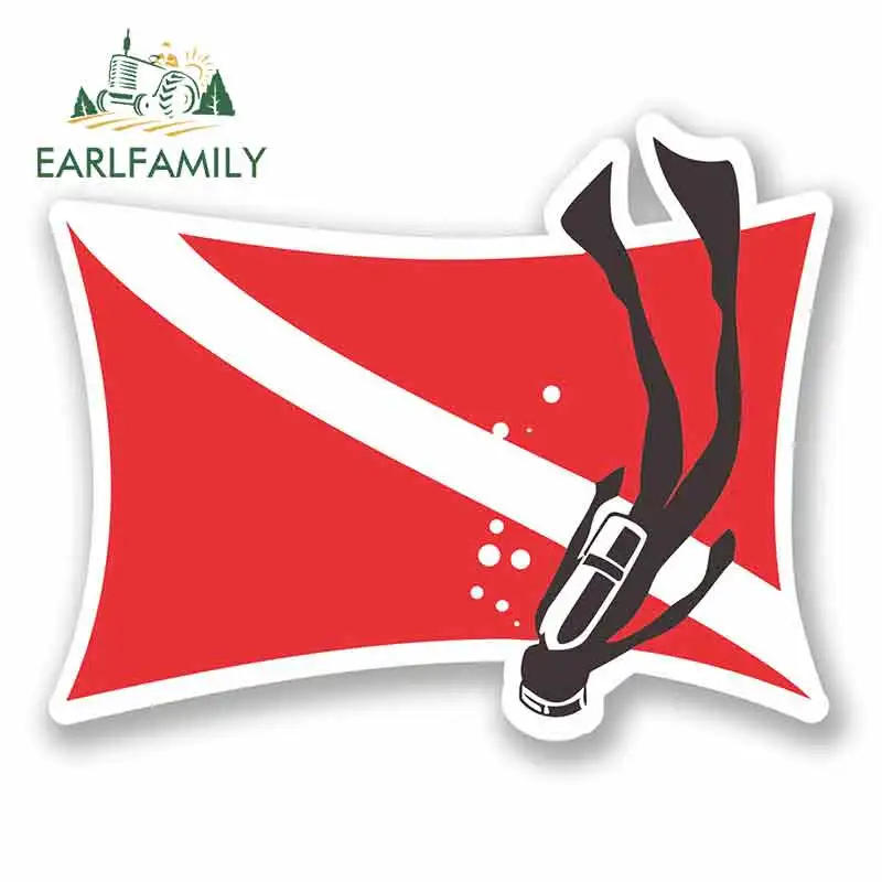 EARLFAMILY 13 см x Флаг для подводного плавания забавные автомобильные наклейки