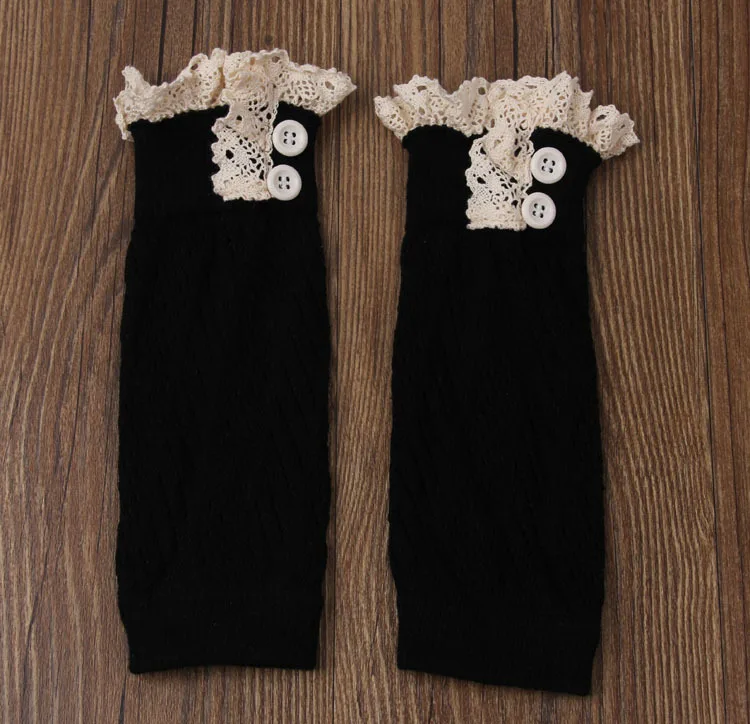 

1 Pair New Soft Winter Warm Kids Girls Baby Trendy Knitted Lace Leg Warmers Infants Toddlers Trim Boot Cuffs Socks Knee High
