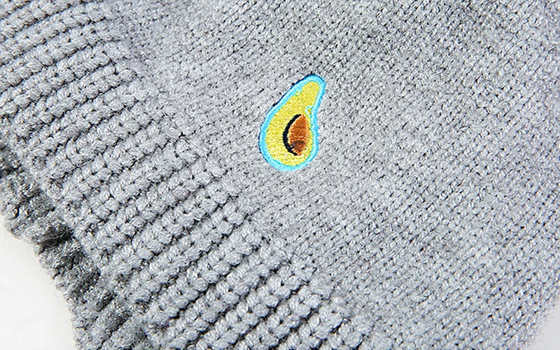 Вышитая детская шапка с ушами для маленьких мальчиков и девочек, зимняя теплая шапка с помпоном для младенцев, милое полиэфирное эластичное вязаное крючком шапка