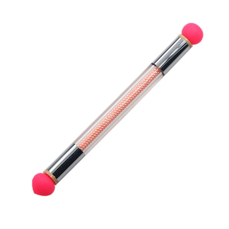 Блестящая пудра Раскрашивание градиентная ручка кисть + 4 губки дизайн ногтей