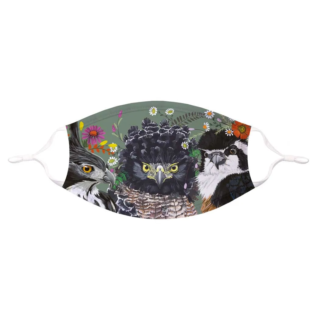 

Creative Design Watercolor Flora and Fauna Birds Printed Mouth Covering Washable Reusable Fabric Face Mask with Filter