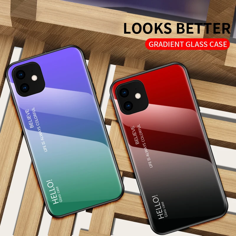 Чехол из закаленного стекла для iPhone 11 Pro Max XR XS 10 8 7 6s Plus 8plus 7plus iPhone11 11pro|Бамперы| |